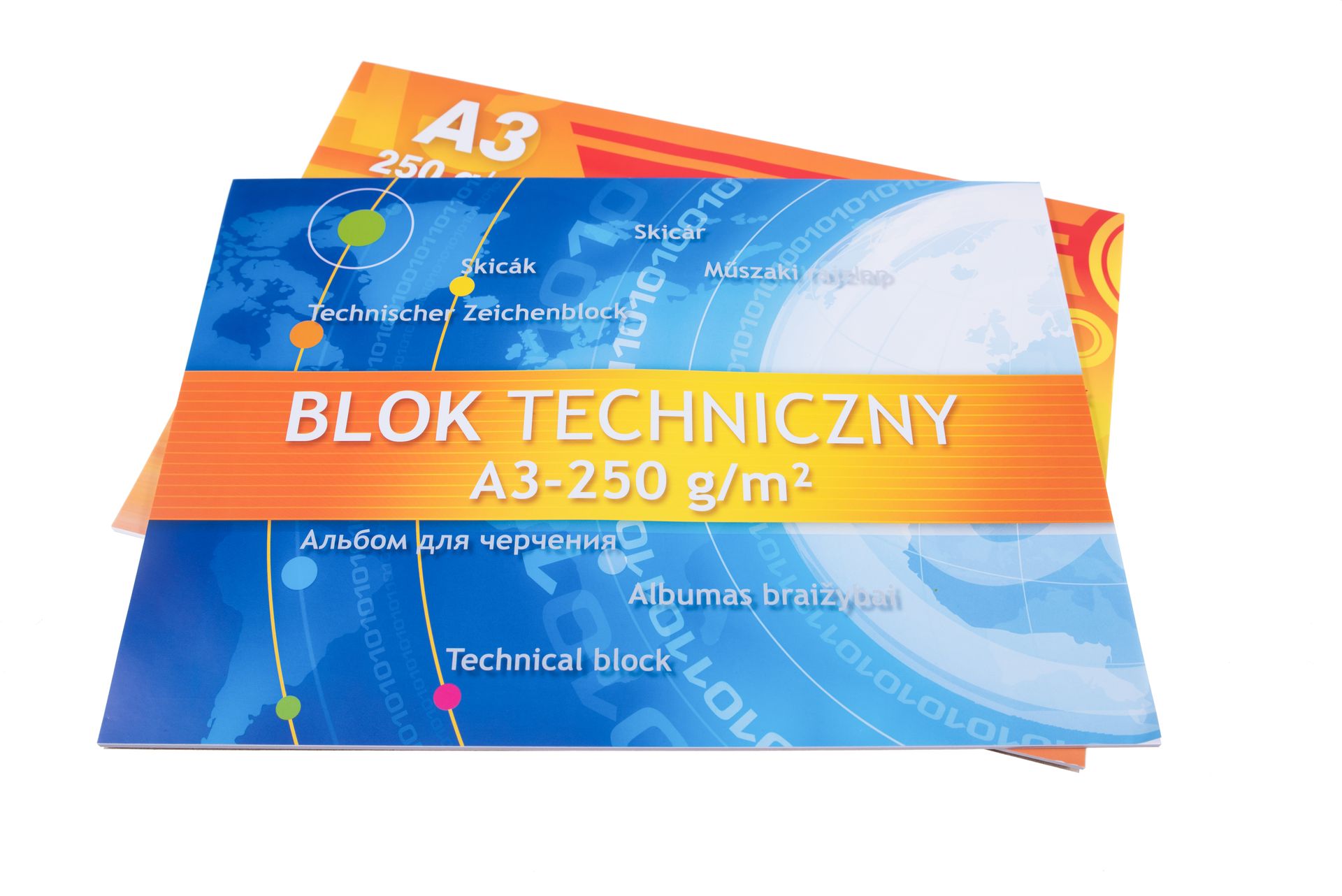 Blok techniczny A3 10k. biały Kreska